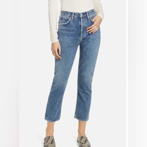 Agolde Riley high rise straight crop jeans
